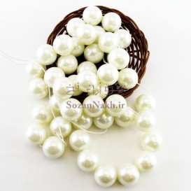 مروارید سوراخ دار براق سایز 18