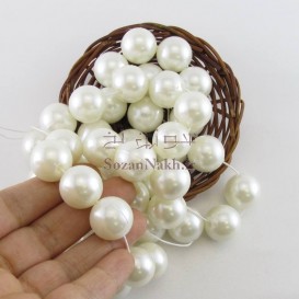 مروارید سوراخ دار براق سایز 18