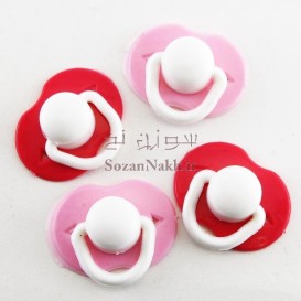 پستونک عروسک با دسته سفید