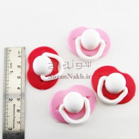 پستونک عروسک با دسته سفید