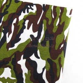 پارچه کتان نخ فیلور ارتشی _ کد 372