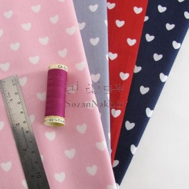 پارچه کتان نخ فیلور قلب _ کد 375