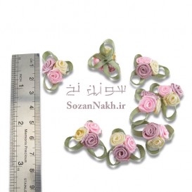 تزیینی رز روبانی سه گل