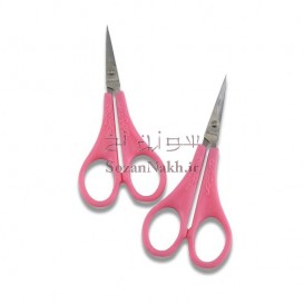 قیچی کوچک دسته صورتی ژانومه (سر صاف)