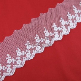 نوار تور شیفون طرح دو گل _ کد 54