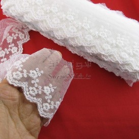 نوار تور شیفون طرح دو گل _ کد 54