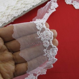 نوار تور شیفون گل آهار _ کد 55