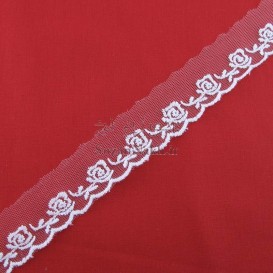 نوار تور شیفون  شاخه گل رز خوابیده _ کد 56