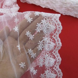 نوار تور شیفون گل و ستاره _ کد 58