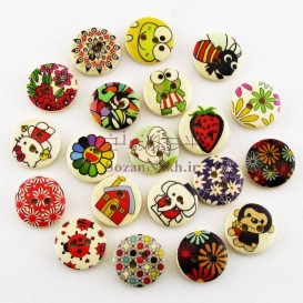 دکمه ی چوبی کودکانه _ کد 225