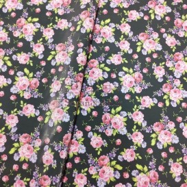 چرم فانتزی pvc طرح بوته گل