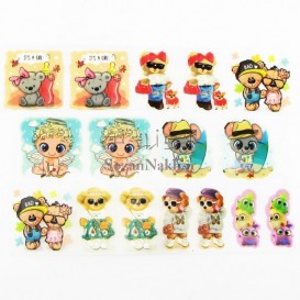 برچسب اتویی _ پکیج خانوم خرسه و بچه خرس_ کد 132