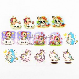 برچسب اتویی _ پکیج پیشی لب دریا و یونیکورن _ کد 137