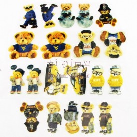 برچسب اتویی _ پکیج خرس با ماشین زرد _ کد 140