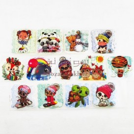 برچسب اتویی _ پکیج نهنگ شاخدار و لاک پشت _ کد 141