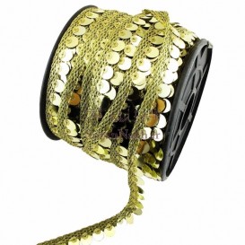 نوار تزیینی پولک دار طرح سکه ای_ کد 61