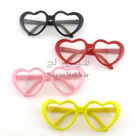 عینک عروسک فریم قلب _ کد 6