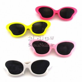عینک عروسک پروانه ای شیشه دودی _ کد 7