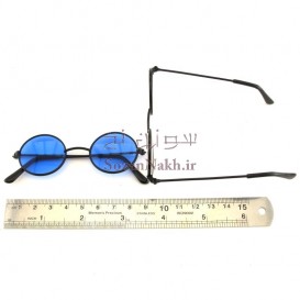 عینک عروسک بزرگ فریم فلزی مشکی شیشه رنگی _ کد 16