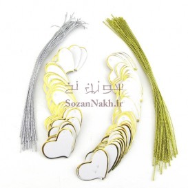 کارت آویز گیفت قلب دور طلایی بدون نوشته _ کد 8