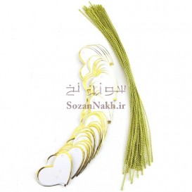 کارت آویز گیفت قلب دور طلایی بدون نوشته _ کد 8