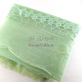 حاشیه دانتل پهن آهاردار طرح گل _ کد 72