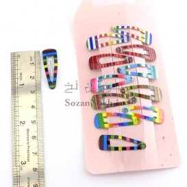 گیره تق تقی کوچک طرح راه راه _ کد 1