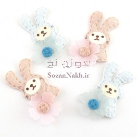 اپلیکه خرگوش و گل _ کد 70