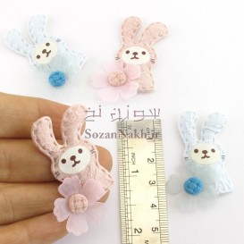 اپلیکه خرگوش و گل _ کد 70