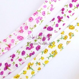 نوار اریب 2 سانتی گل مرواریدی _ کد 68