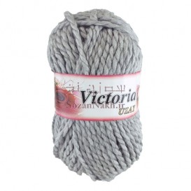 کاموا ضخیم اوزای ویکتوریا (طنابی) _خاکستری روشن کد 410