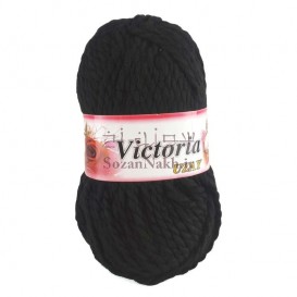 کاموا ضخیم اوزای ویکتوریا (طنابی) _ مشکی کد 402