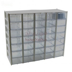 مگازین/ جعبه قطعات 35 کشو کوچک کریستالی