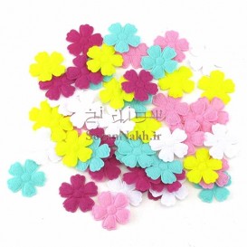 اتیکت گل پارچه ای پنج پر کد 120